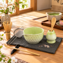 Matcha set 4Barista (light green) – keramická súprava na prípravu matcha čaju 