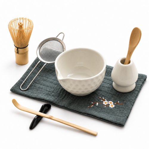 Matcha set 4Barista (white) – keramická súprava na prípravu matcha čaju 
