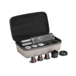 Outin Nano (Space grey) set - cestovný kávovar + ochranné puzdro
