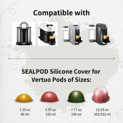 Silikónové viečka SEALPOD pre Nespresso Vertuo - 4 ks