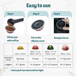 Silikónové viečka SEALPOD pre Nespresso Vertuo - 4 ks